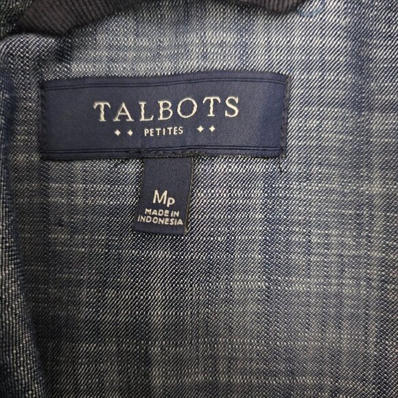 🔥Talbots Chambray Button Down Denim Utility Vest New - Picture 2 of 7